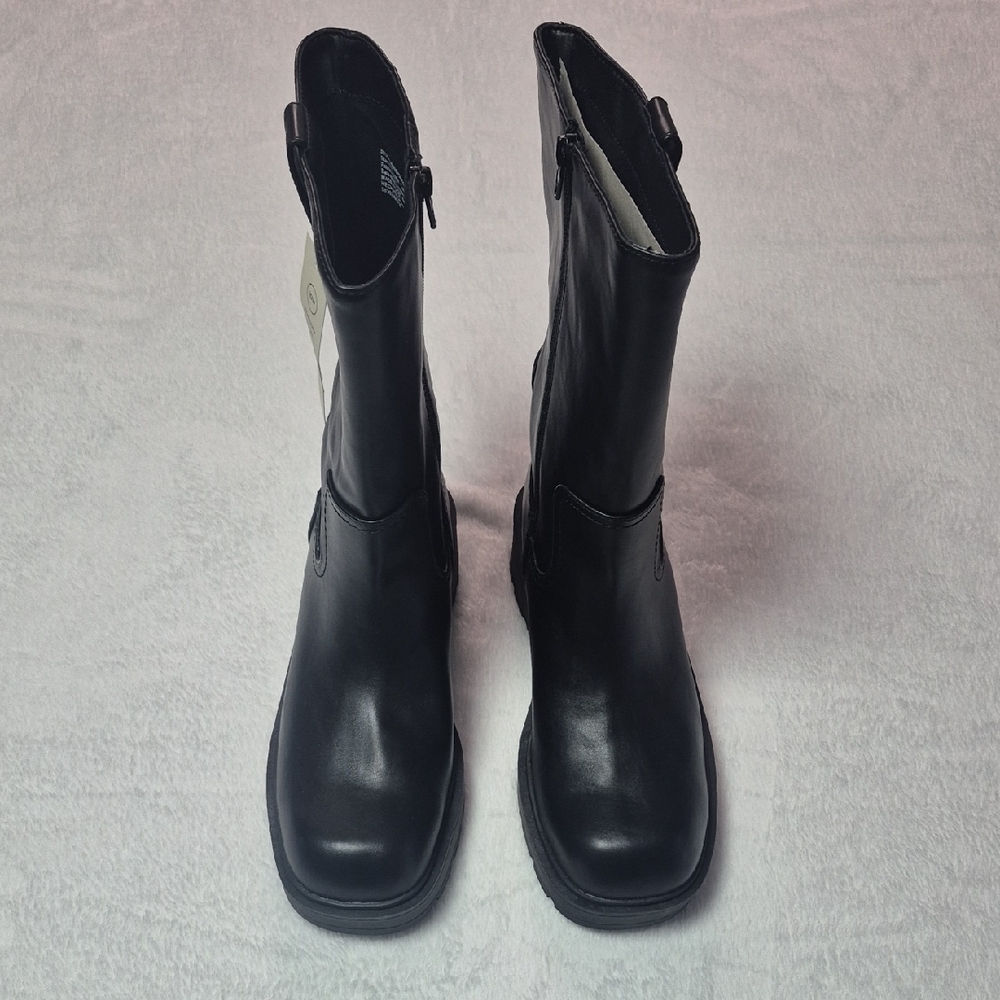 No Boundaries Black Lug Pull On Boots